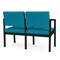 Lesro Lenox 2 Seat Tandem Seating W/ Arm, 43.5 in W 24.5 in L 32 in H LS2103 - alternate 3